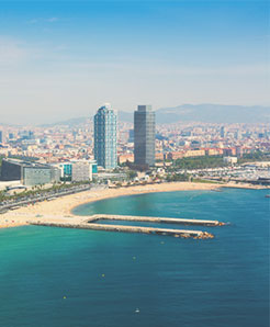 barcelona skyline barcelona skyline